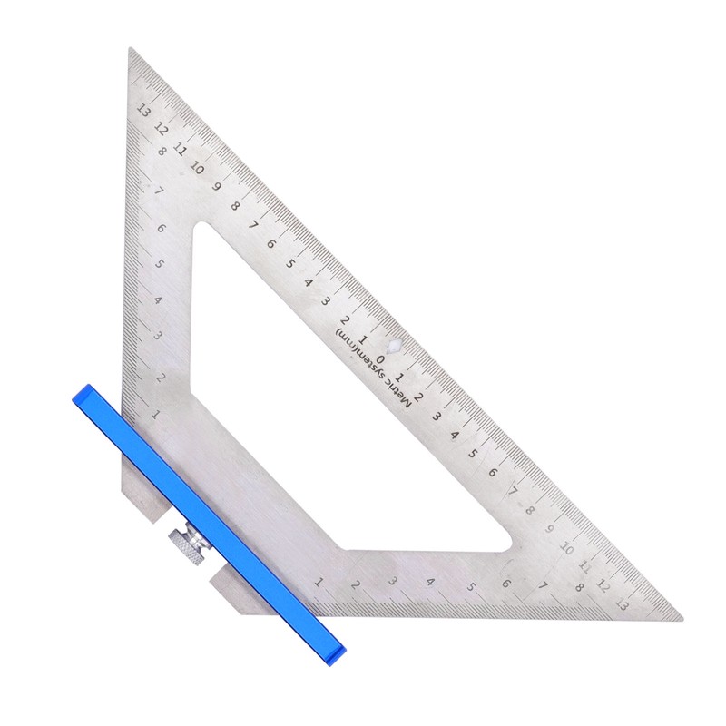 Woodworking Triangle Ruler Carpenter Square 140mm Dual Scale Measuring Scribing
