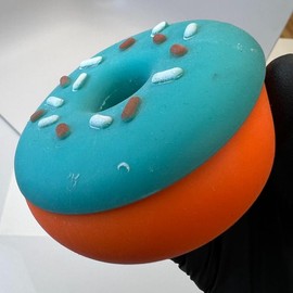 Scrunchems Donut Squishy - Sweet Sensory Fidget Toy - Stress Relief Squeezable Treat - Removable Icing Topping - Adhd & Anxiety Support - Ages 3+ - Color: Orange