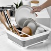 Collapsible Dish Drying Rack Space Saving Foldable Portable Dinnerware Drainer