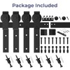 SMARTSTANDARD 8 Feet Bypass Sliding Barn Door Hardware Kit -