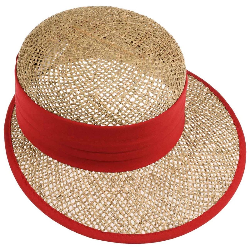 Seeberger Beach Summer Straw Cap Sun Cap Beach Cap (One