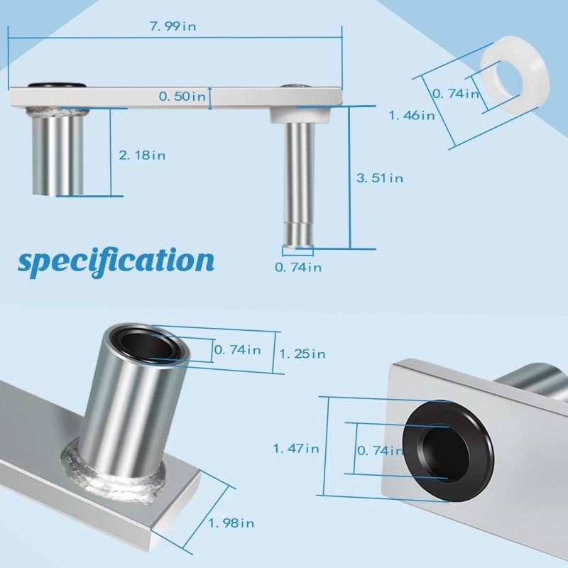 CH-Auto Marine 7062-3 Swivel Offset Seat Mount Steel 6" Offset