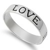 Sterling Silver Faith Love Hope Band Purity Promise Ring Designer