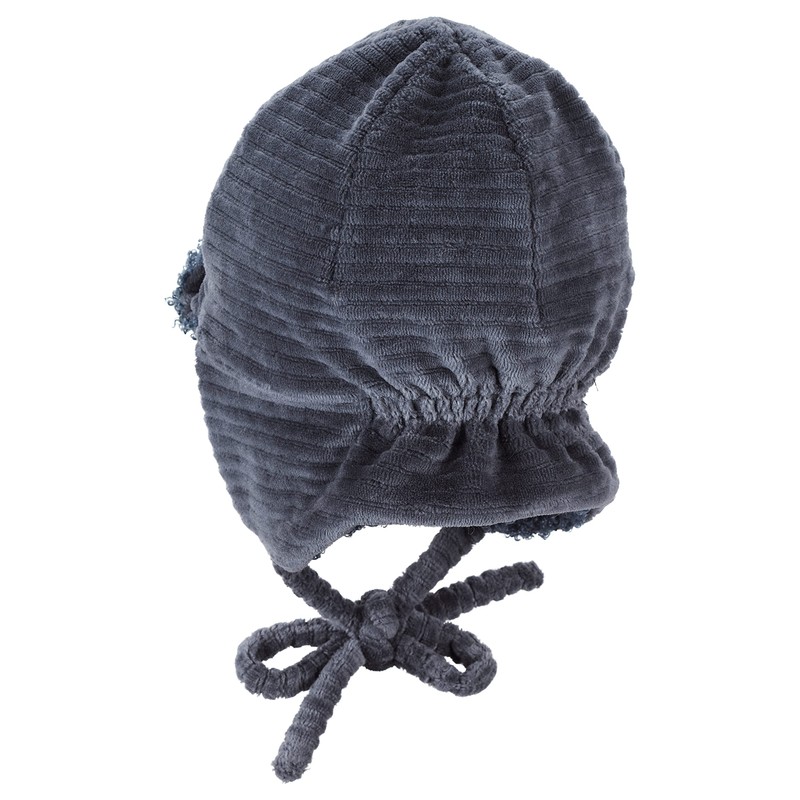 Sterntaler Baby Boys' Aviator Hat Striped Blue, mid-blue