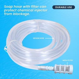 Downstream Chemical Injector Kit with 3ft Hose and Filter Pressure Washer Soap Dispenser Soft Wash System Pressure Washer Soap Hose