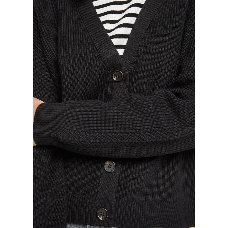 s.Oliver Cotton Blend Cardigan, black