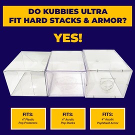 1 x Kubbie Ultra MDF Wood Display Case for Funko Pops in Acrylic Hard Stacks Pop Armor and Plastic Protectors, Stackable & Wall Mountable Pop Shelf, Unpainted DIY, MK Kubbies
