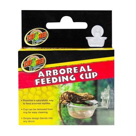 Zoo Med Arboreal Feeding Cup for Glass Terrariums, White