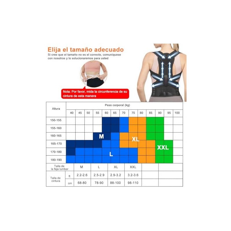Corrector de Postura Hombre y Mujer, Faja para Postura de