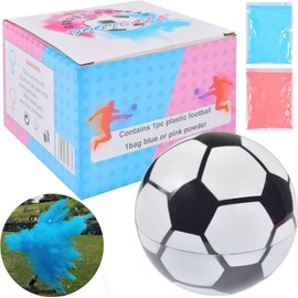 Kit per Rivelazione di Genere con Palloncino, Kit di Articoli per Festa di Rivelazione di Genere, Decorazione per Rivelazione di Genere a Tema Calcio, Palloncino Calcio per Rivelazione di Genere