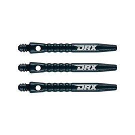 RED DRAGON Hip-Grip Medium Black Aluminium Dart Shafts (Shaft) - 2 Sets Per Pack (6 Stems Total)