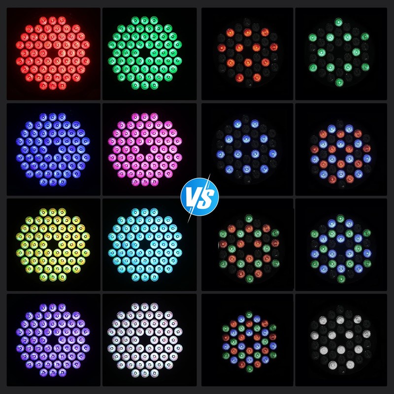 Betopper 54x1W RGB LED Stage DJ Par Lights with Remote