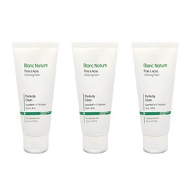 Blanc Nature Functional Cleansing Foam 150ml x 3 Contains Jeju Organic Green Tea / 블랑네이처 기능성 클렌징폼 150ml x 3개 제주 유기농 녹차 함유