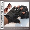 ONE LIMITATION TG017 Men's Leather Fingerless Gloves Motorcycle Cycling Training