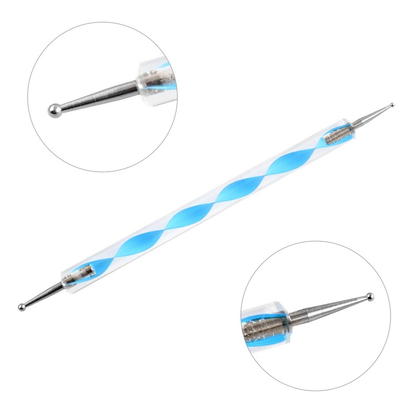 QWORK 10PCS Dotting Tools Set for Nail Art, Embossing Pattern