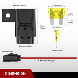 Nilight 6pcs Inline Fuse Holder 12AWG Waterproof ATC/ATO Blade Fuse Holder 20A 30A 40A Regular Fuse Heavy Duty in Line Fuse w/Cover Fits 1A to 30A Fuses for 12V Automotive Vehicles