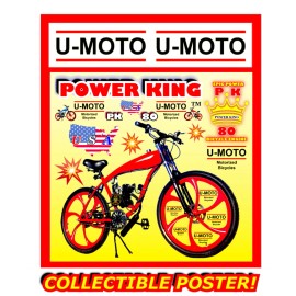 U-MOTO 66cc/80cc 2-STROKE MOTORIZED BIKE KIT AND 26” BIKE DIY PROMO POSTER
