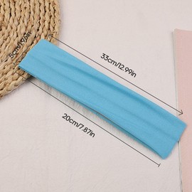 CMUYKIBU Pack of 6 Sports Headbands, Colourful Breathable Headband Yoga, Sports Sweatband for Jogging, Yoga, Cycling, Fitness