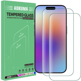 AOKUMA für Phone 17/17 Pro Schutzfolie, 【2 Stücke】 Glas kompatibel mit Phone 17/17 Pro Panzer Schutz Glas, Premium Glasfolie mit 9H Härte, Anti Kratzer schutzglas, Splitterfest,Anti-Bläschen