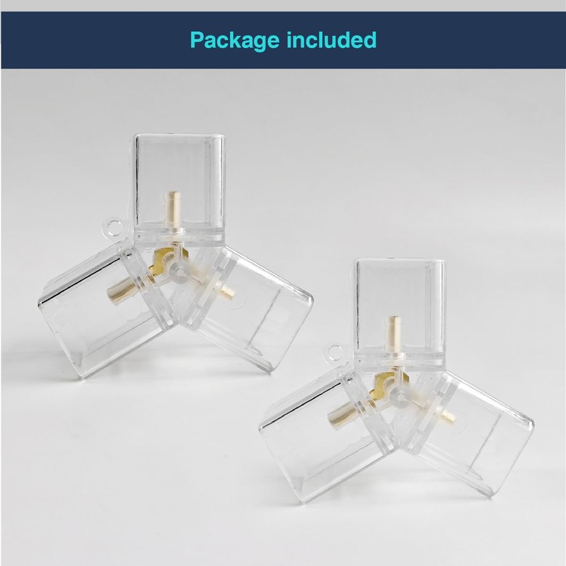 cezelux 2 Pack Hexagon Garage Light Connectors 120° Y Connector