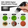 1600x USB Digital Microscope with Adjustable LED Light - Compatible