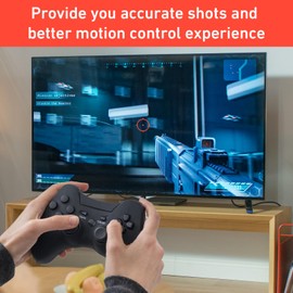 Aim Sight Assist Sticker for FPS Video Games - Dual Color Upgraded Transparent Clear Crosshair Aim Sight Sticker for Fast Target Locking in FPS Video Games on TV Monitor, Mobile Phone Screen, Laptop Display and Gaming Console Screen - 2 Pack