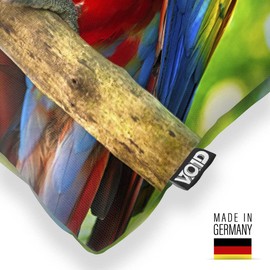 VOID Light Red Macaw Parrot Cushion Cover Sofa Cushion Decorative Outdoor Cushion Size: 50 x 50 cm