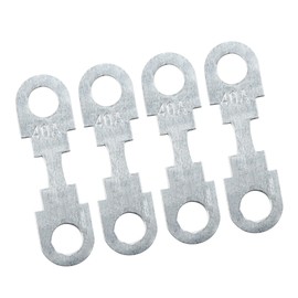 A ABSOPRO KFZ Universal Automotive 40A Blade Fuse Strip DC 12V Metal Silver (Set of 4)