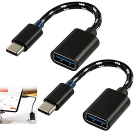 Yewseas Pack of 2 USB C Adapters, 2 Pieces OTG Type C to 3.0 Tablets, Smartphones with USB-C Port, Faster Data Transfer and Support for External Devices, Keyboards