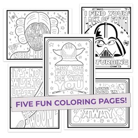 Color Wars Parody Coloring Pages | Pack of 10 Different Designs for Pencil or Marker Coloring | 8.5” x 11” Standard Size – Easy to Frame | Heavy Cardstock | Makes a Great Gift