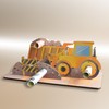 Baustelle Mit Bagger - Bagger 3D-Holzkarte | Geldgeschenke, Glückwunschkarte Zum