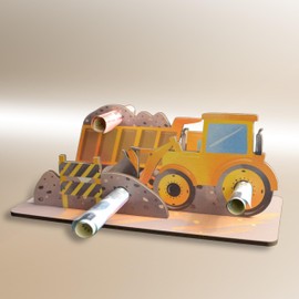 Baustelle Mit Bagger - Bagger 3D-Holzkarte | Geldgeschenke, Glückwunschkarte Zum Kindergeburtstag Für Mädchen Und Jungen