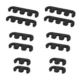 ZNDAW 12 PCS Spark Plug Wire Separator, 7mm 8mm 8.5mm 8.8mm Ignition Wire Separators Holder Clamp, Engine Spark Plug Looms Divider Kit to Fix and Organize Wires, Car Accessories (Black)
