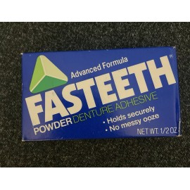 VTG Fasteeth Denture Adhesive Powder Advanced Formula 1/2(.5) Oz  Professional