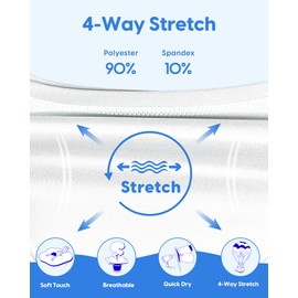 MaaMgic Boys Swimming Shorts 2 in 1 Boxer Brief Compression Liner Toddler Swim Trunks Stretchy Quick Dry Anti Chafe Swimsuits with Pockets Red Stripe