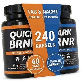 Quick + Dark BRNR Metabolism Day & Night 24h Package, 240 Capsules