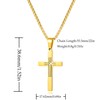 Jekvill 14k Gold Plated Cross Necklace for Women and men