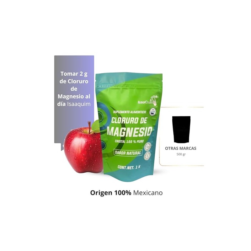 Cloruro de Magnesio Alimenticio 1KG – Suplemento Natural de Alta