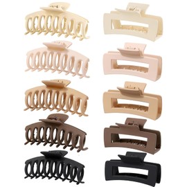 10Piezas Pinzas Pelo Mujer,Pinzas Para El Cabello Antideslizantes,Horquillas de plástico coloridas con resorte,adecuadas para lavarse la cara, fiestas, viajes.