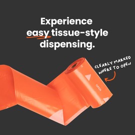 No Rip Poop Bags, Convenient Tissue-Style Poop Bags: Easy Dispensing, Extra Thick & Guaranteed Leak Proof, Unscented - 120 Count Refill Rolls for Dogs