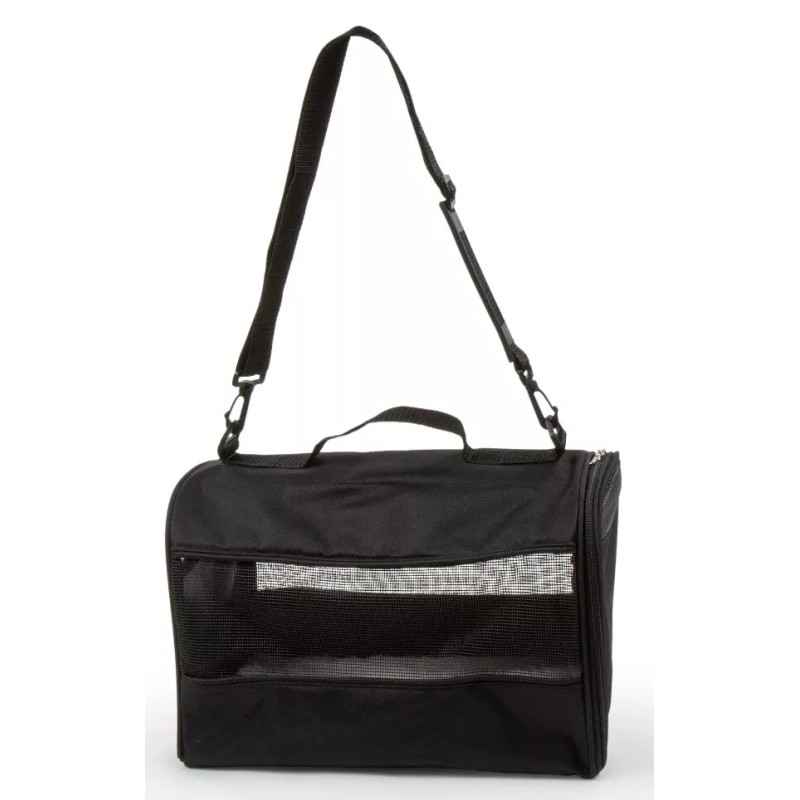 Vibrant Life PET CARRIER Small Guaranteed on-Board Soft-Sided Black, 16