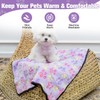 Fluffy Dog Blankets with Paw Print - Super Soft Warm
