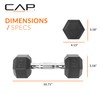 CAP Barbell 35 LB Pair Coated Hex Dumbbell Weight