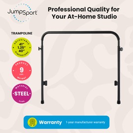 JumpSport Handle Bar Accessory For 44 Inch Arched Leg Fitness Trampolines Fits Only 44 Inch Diameter Rebounder and Trampoline Not Included, Black