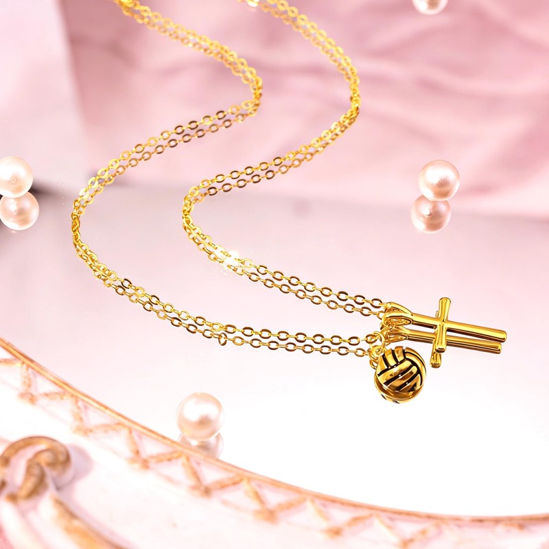 igvean Volleyball Gifts Volleyball Necklaces for Her Religious Gift