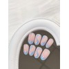Press on Nails Medium Almond SWEKKE French Tip Fake Nails