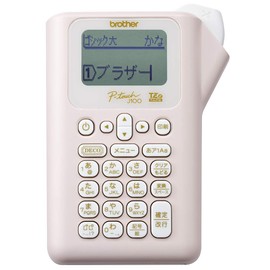 Brother PT-J100P Label Writer (Pink/0.14 - 0.5 inch (3.5 mm-12 mm width/TZe Tape)