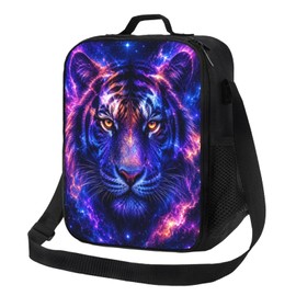 QIPNVY Tiger Lunch Box Insulated Lunch Bag for Women Men Adjustable Shoulder Strap Cute Kawaii Funny AdultLunch Box Tote Bag for Office Work Picnic Travel