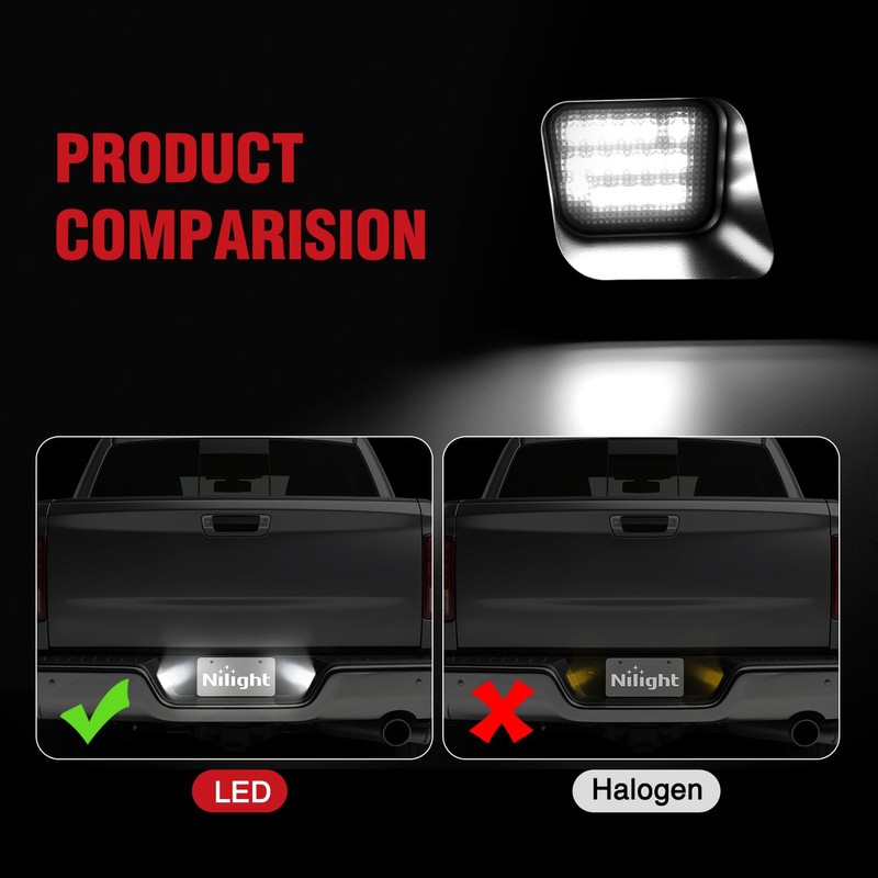 Nilight License Plate Lights Compatible with 2003 2004 2005 2006