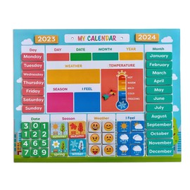 pneat My First Daily Magnetic Calendar | Weather Station for Kids | Moods and Emoti...